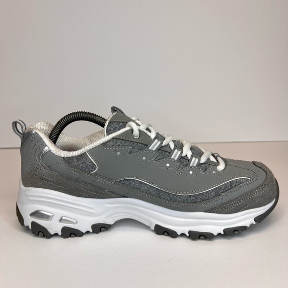 Women’s Skechers D’Lites Me Time Air Cooled Memory Foam Grey Sz 9.5 Wide NWOB - Picture 10 of 14